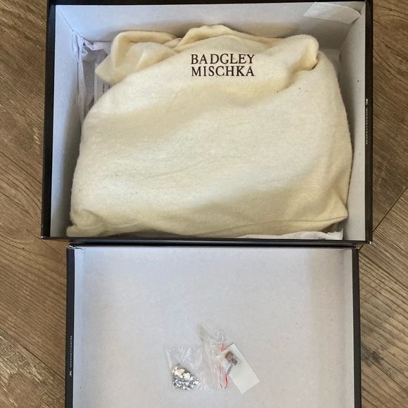 Badgley Mischka - Kiara Embellished Peep-Toe Pump - Latte - Picture 6 of 6